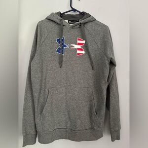 Under Armour Men’s Gray Hoodie USA Patriotic Size Small